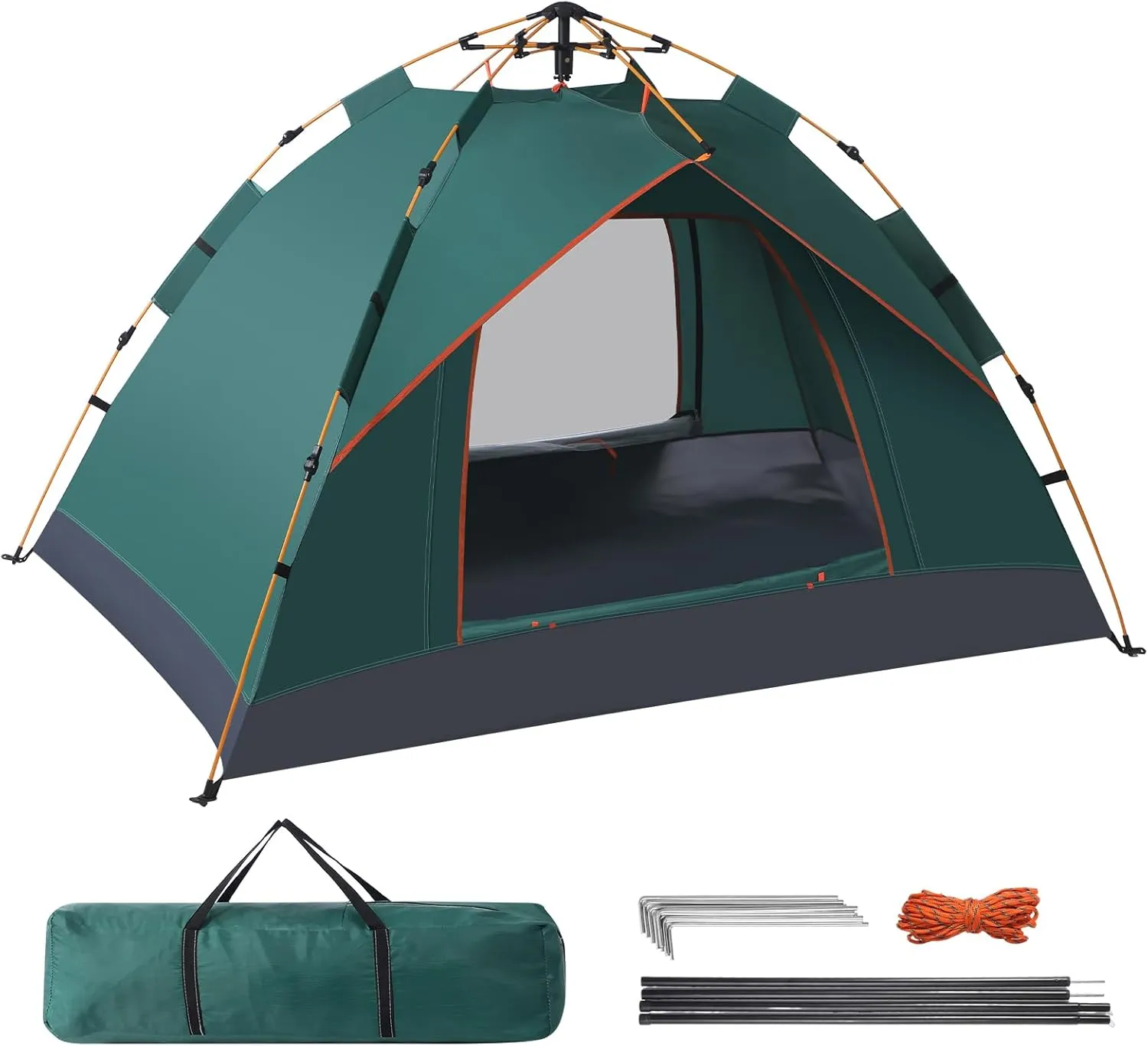 Pop Up Tent,Instant Tent,Foldable Automatic Tent,Large Size and Space,Easy Set Up Family Tent with Tent Pegs and Carry Bag,Tent Suitable for 3-4 Perso
