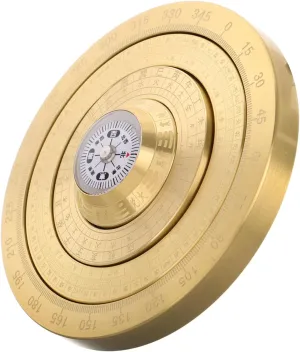 Portable Ancient Compass Mini Metal Pan Feng Shui Decor Handheld Traditional Compass for Home Office Decoration