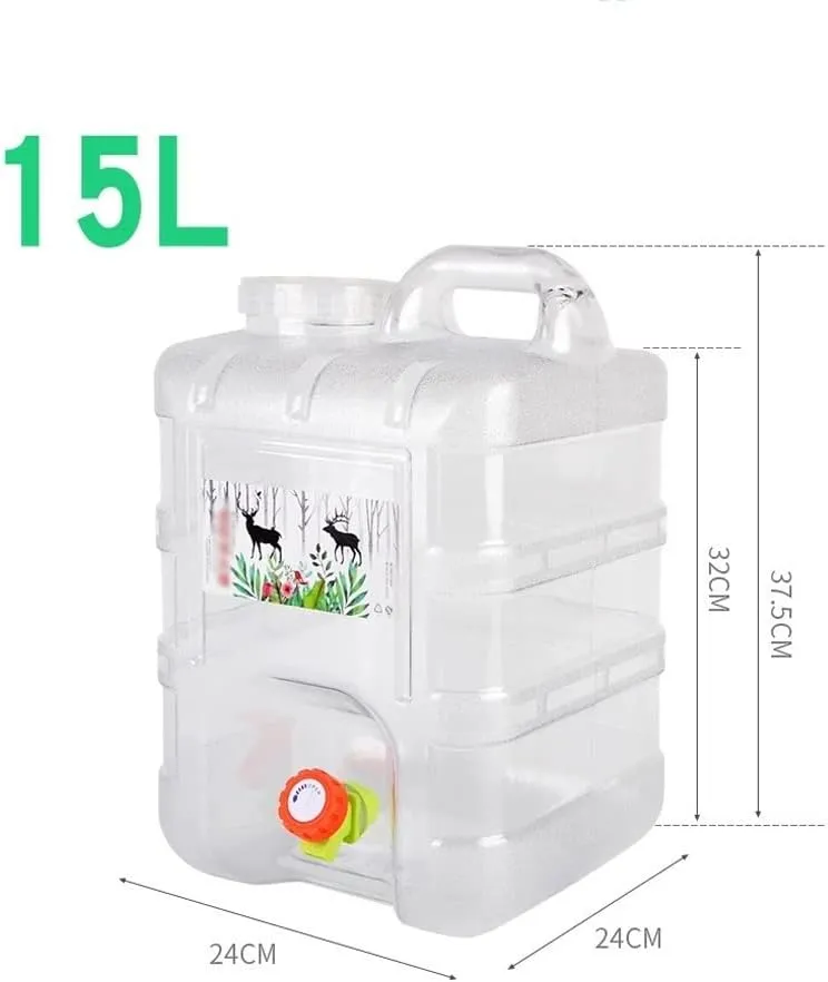 Portable Bucket for Camping Hiking Picnic BBQ, Camping Water Container with Spigot, Portable Bucket & Camping Water Jug with Spout Water Jug Dispenser - Camping Essentials