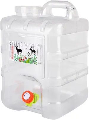 Portable Bucket for Camping Hiking Picnic BBQ, Camping Water Container with Spigot, Portable Bucket & Camping Water Jug with Spout Water Jug Dispenser - Camping Essentials