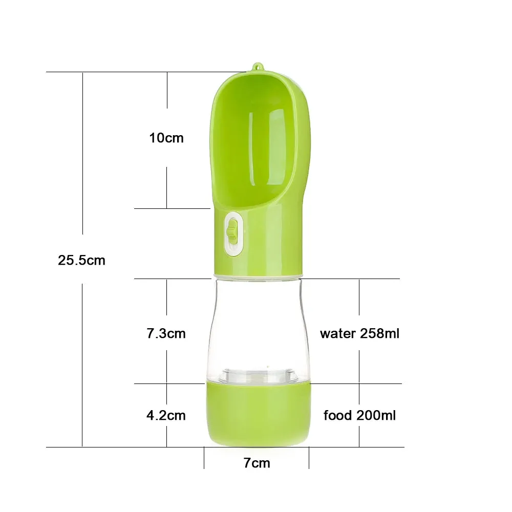 Portable Dog Water Bottle with Bowl – Leakproof Pet Feeder for Travel, Hiking & Outdoor Adventures