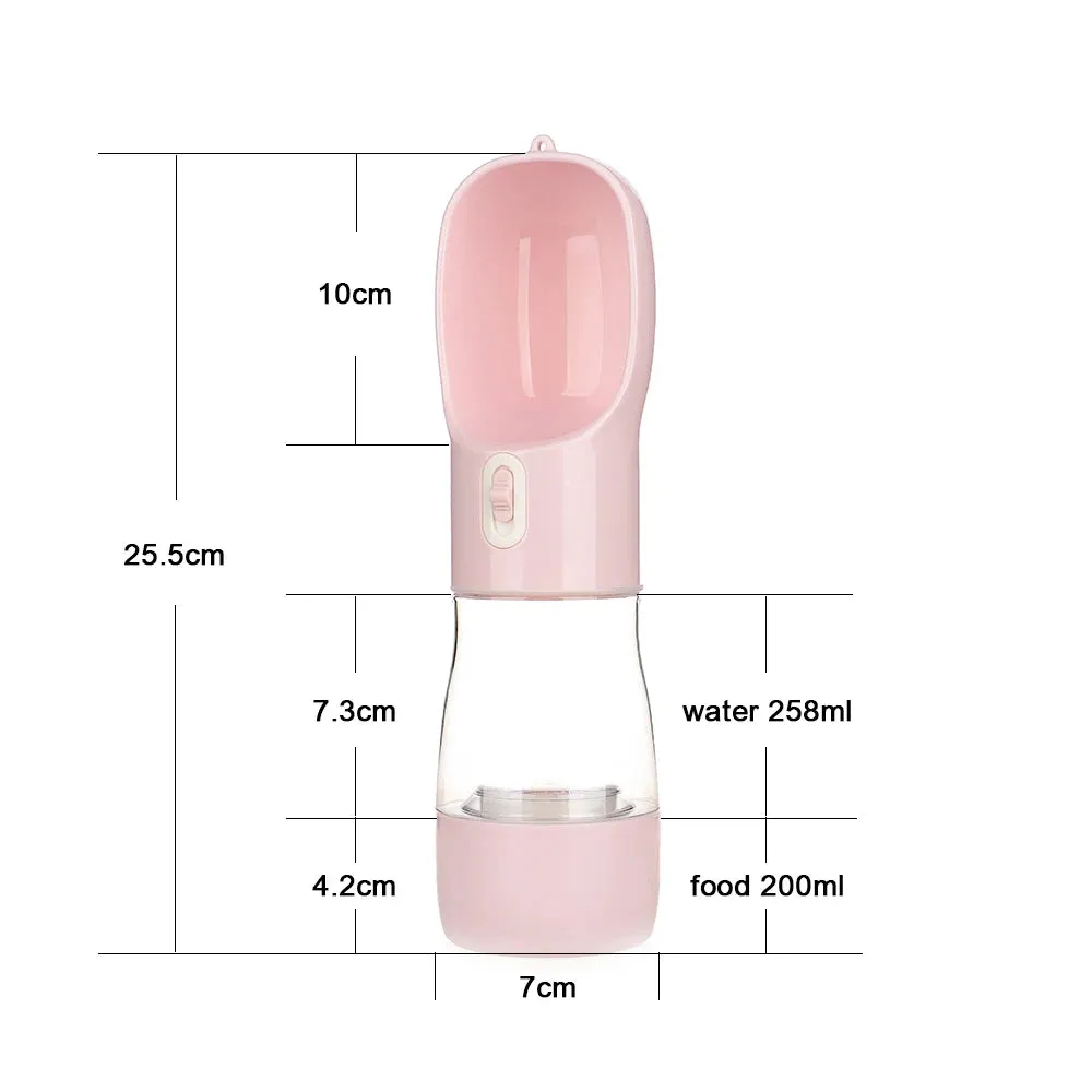 Portable Dog Water Bottle with Bowl – Leakproof Pet Feeder for Travel, Hiking & Outdoor Adventures