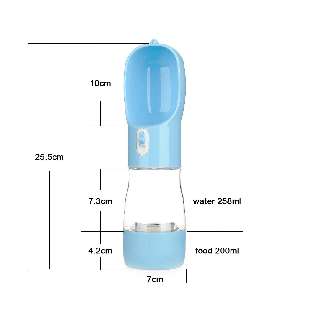 Portable Dog Water Bottle with Bowl – Leakproof Pet Feeder for Travel, Hiking & Outdoor Adventures