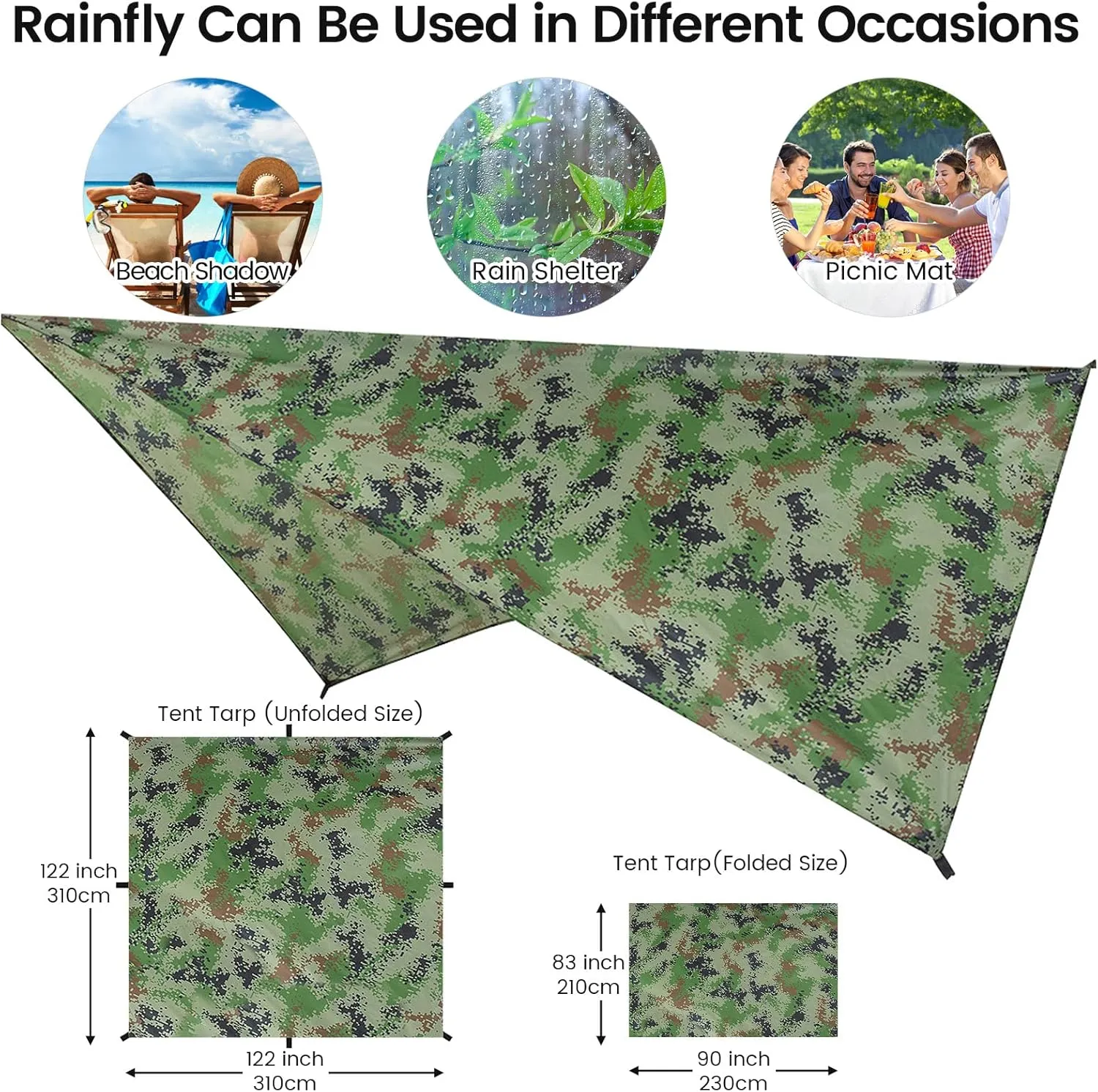 Portable Double Camping Hammock,2 Person Nylon Parachute Hammock with Mos-Quito Net Outdoor Hammocks Tent with Waterproof Rainfly Awning for Outdoors Camping Backpacking Hiking Travel