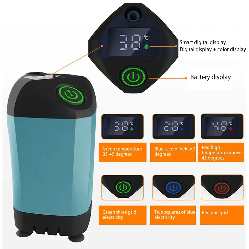 Portable Electric Camping Shower - IPX7 Waterproof Shower Pump with Digital Display for Hiking, Travel, Beach, Pet Watering