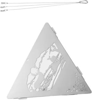 Portable Fire Pit Campfire Supplies BBQ Tool Triangle Firewood Burner Kit for Outdoor