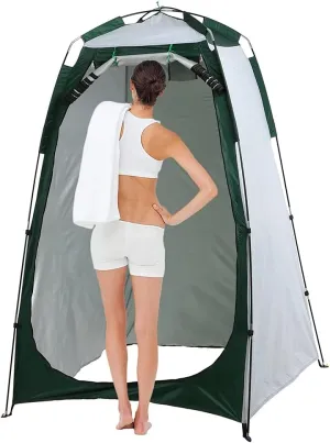 Portable Instant Pop Up Tent Foldable Camping Shower Tent with Carry Bag Dressing Room Privacy Shelter Portable Outdoor Bathroom Tent for Camping Beach Easy Set Up (Blue 120X120X190CM) (Gree