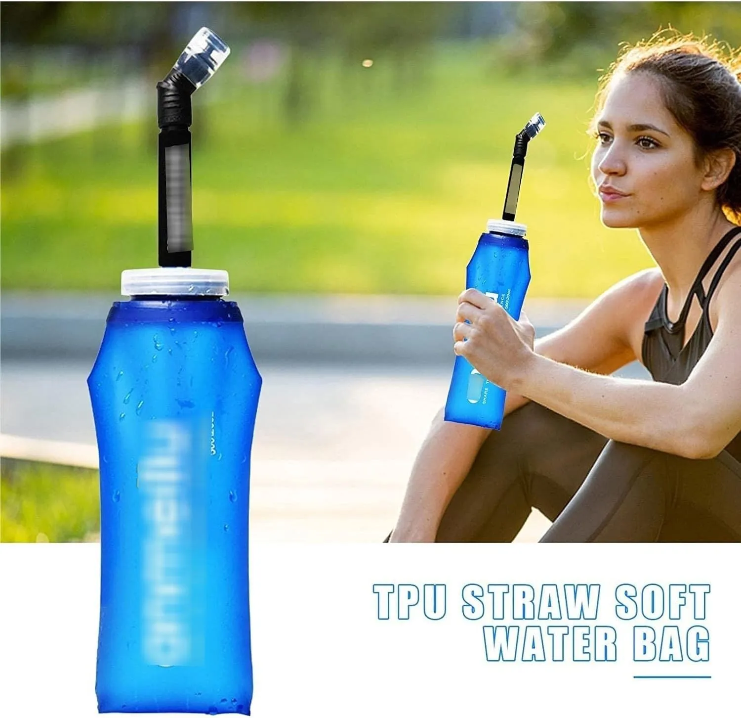Portable Kettle Collapsible Water Bottle Marathon Sports Soft Water Bottle for Running, Hiking, Cycling, Mountaineering Water Bottle Water Bottle