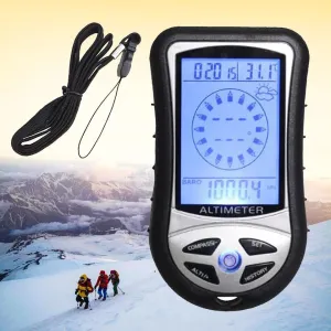 Portable Multifunction Altimeter Digital Compass Clock Barometer Thermometer 2P1
