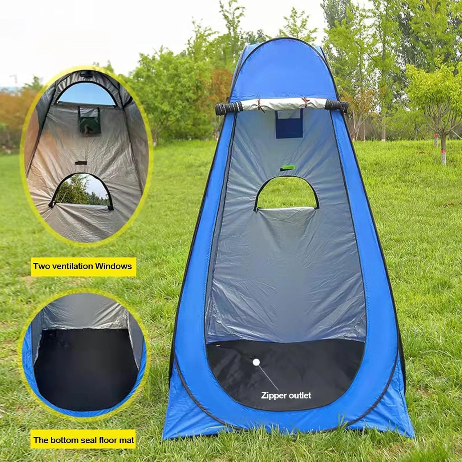 Portable Pop Up Shower Tent, Outdoor Camping Bathroom Toilet Tent, Camp Toilet, Rain Shelter for Beach and Camping, Mobile Toilet Instant Tent Sun Shelter, Shower Tents for Camping