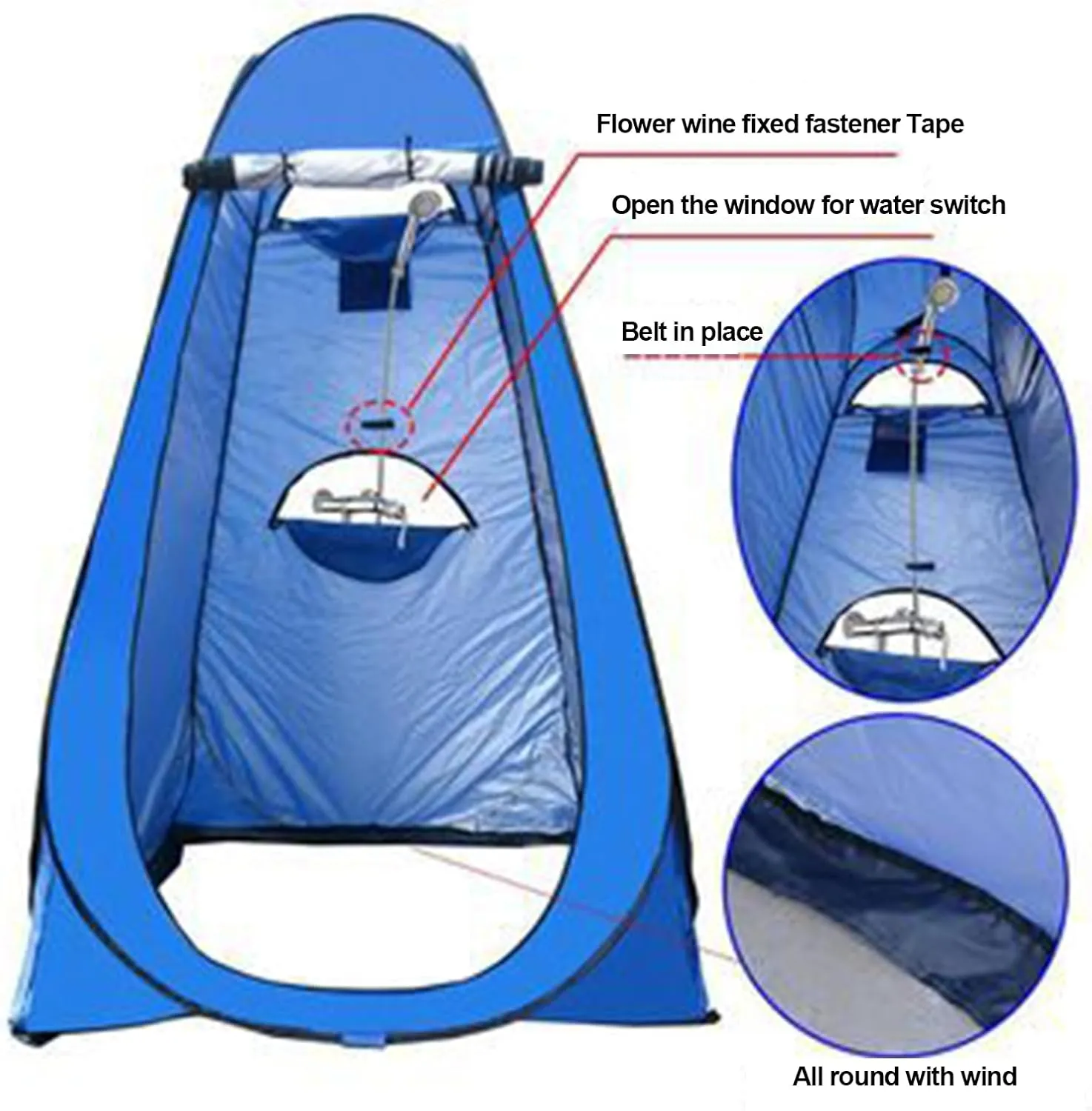 Portable Pop Up Shower Tent, Outdoor Camping Bathroom Toilet Tent, Camp Toilet, Rain Shelter for Beach and Camping, Mobile Toilet Instant Tent Sun Shelter, Shower Tents for Camping