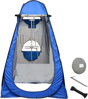 Portable Pop Up Shower Tent, Outdoor Camping Bathroom Toilet Tent, Camp Toilet, Rain Shelter for Beach and Camping, Mobile Toilet Instant Tent Sun Shelter, Shower Tents for Camping