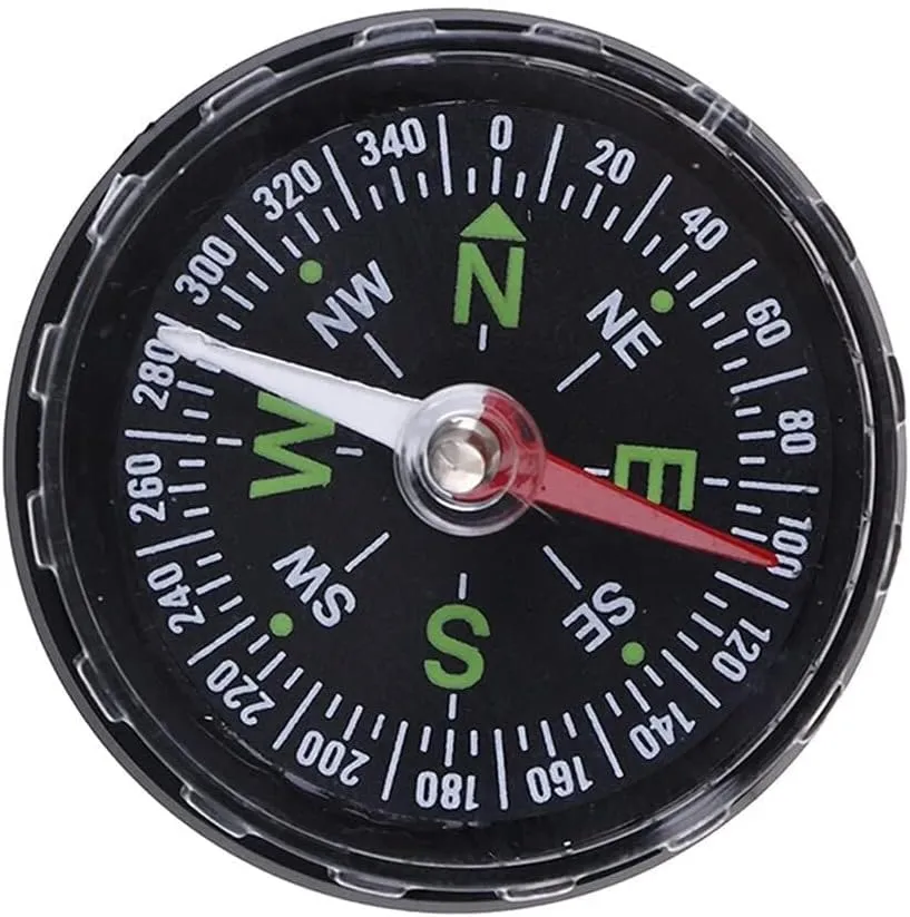 Portable Precise Compass for Camping & Hiking – Lightweight Button Design for Navigation & Survival