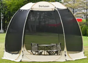 Portable Screen House Tent with Mosquito Net - Instant Pop-Up Gazebo Canopy for Camping, Backyard, Patio & Deck - UV Protection Outdoor Shelter (10'X10'X7.2')