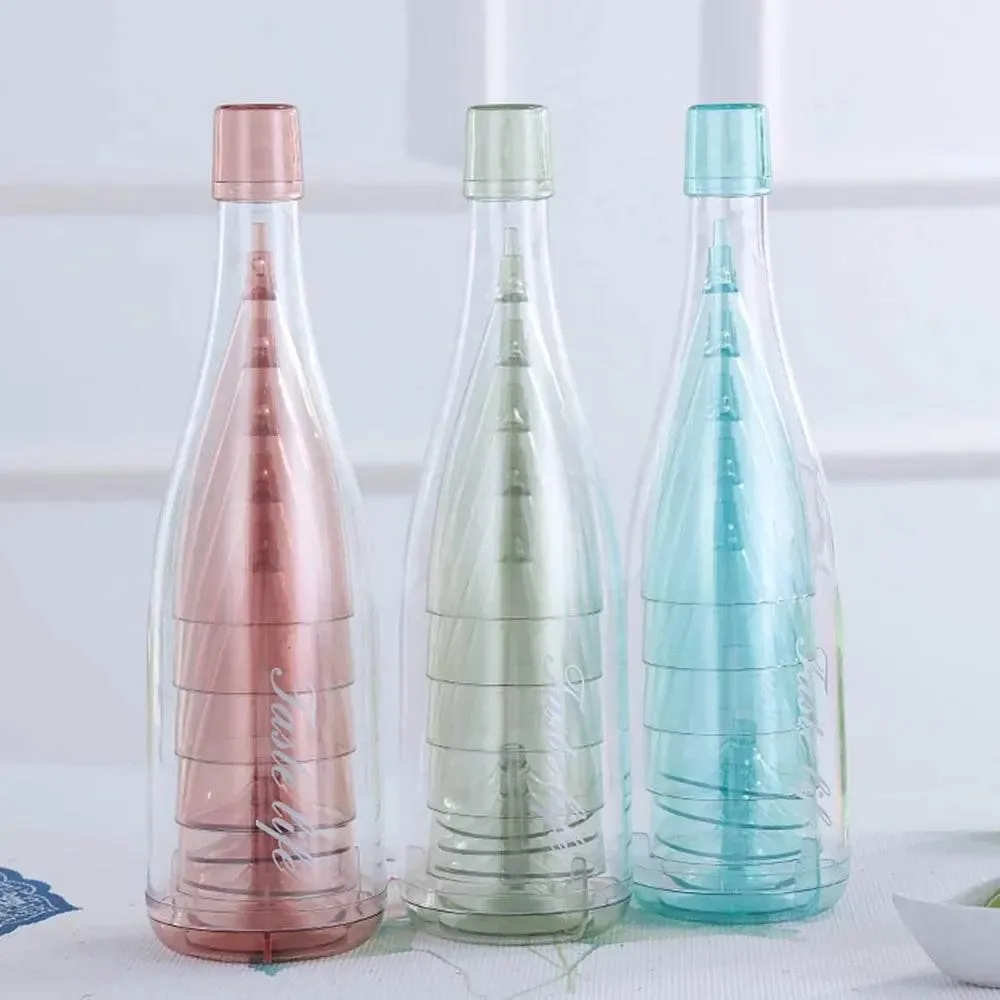 Portable Travel Wine Glass Set - Collapsible Bottle and Glasses