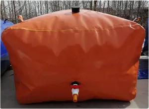 Portable Water Storage Bag, Emergency PVC Water Containers, Collapsible Save Space Solar Shower，Outdoor Weather Resistant Water Tank, Customizable (Color : Orange, Size : 1000L/1.5x1.2x0.6m)