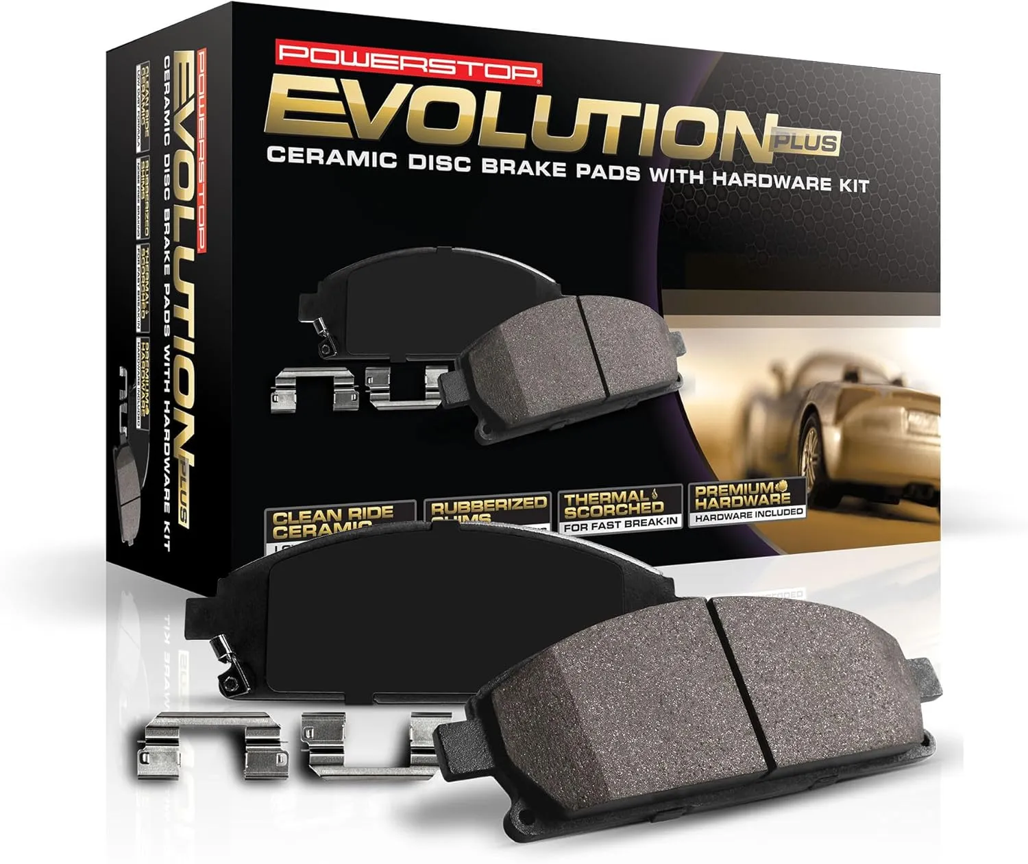 Power Stop 17-1352, Z17 Rear Ceramic Brake Pads with Hardware For Chevrolet Caprice 2011-2017, Chevrolet SS 2014, Pontiac G8 2008-2009 [Model Specific]