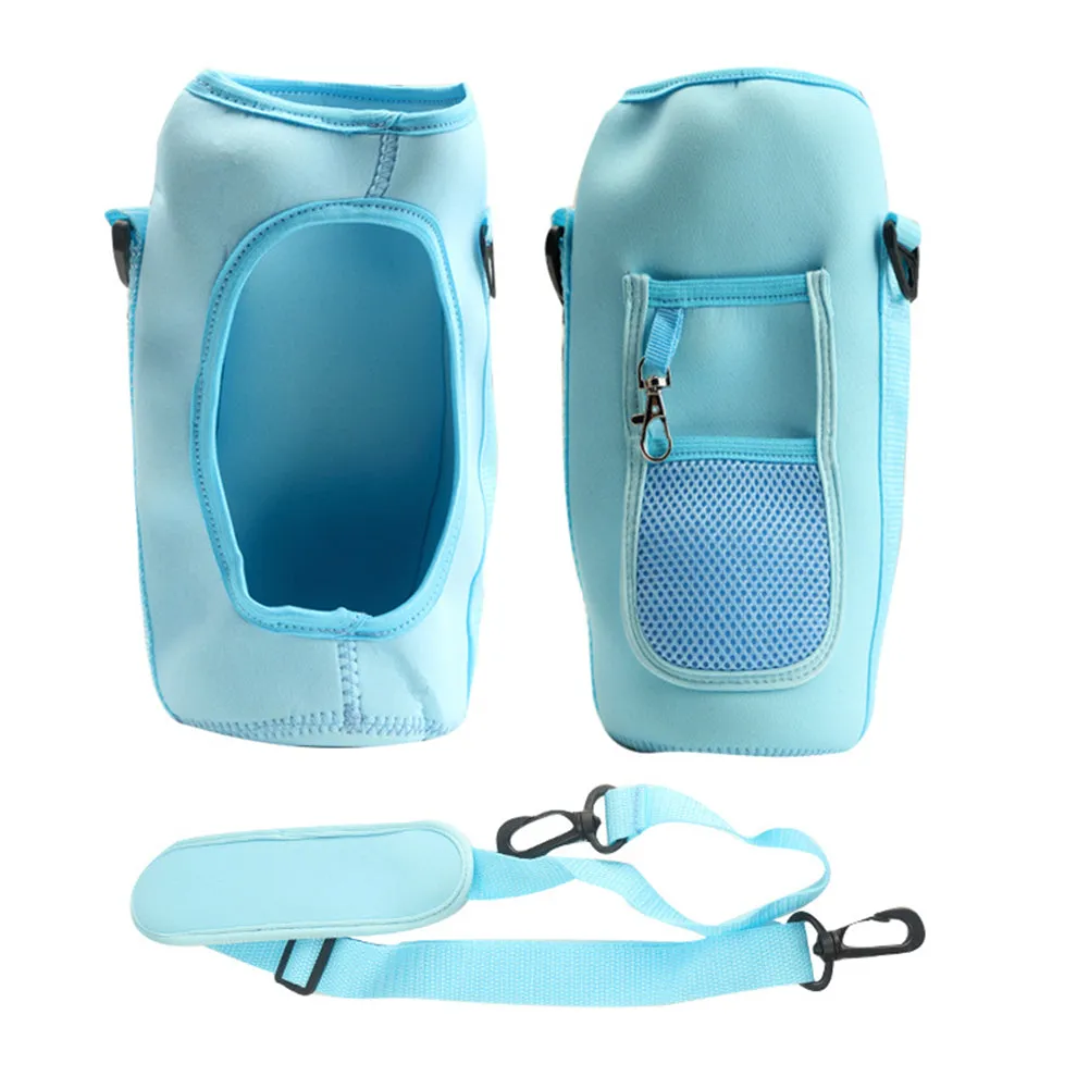 Premium 2L Water Bottle Sleeve with Pop-Up Straw – Leakproof Half Gallon Jug, Insulated Holder, Storage Pockets for Phone, Cards & Keys, Ideal for Gym, Workout & Sports