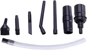 PRETYZOOM 8Pcs Vacuum Accessory for Compact Wet Dry Shop Vacuum Kit with Blowing Nozzle Extension Wands Brushes Crevice Tool for Detail Cleaning