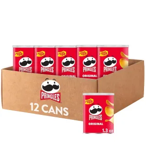 Pringles Potato Crisps Chips, Original, 1.3oz (12 Count)