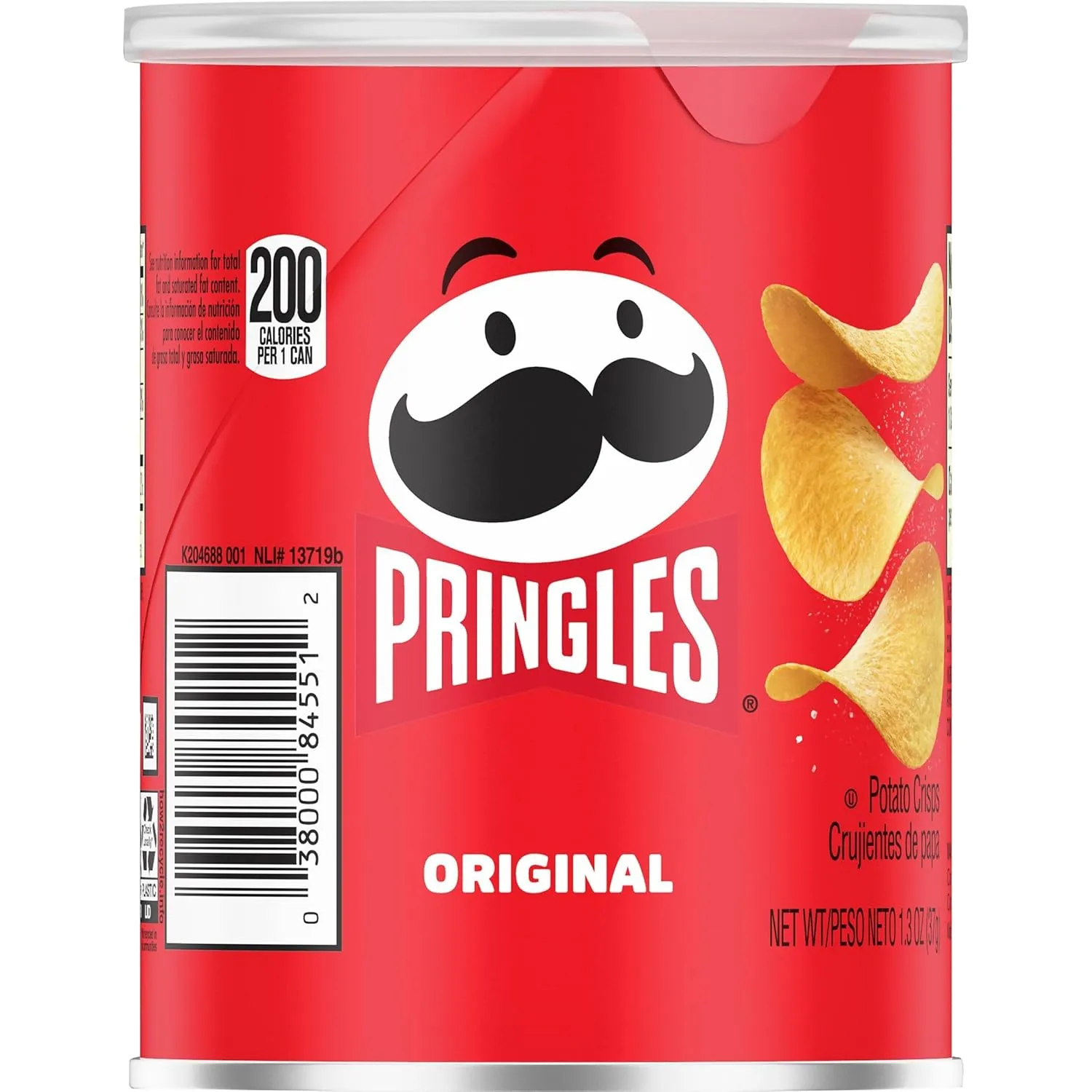 Pringles Potato Crisps Chips, Original, 1.3oz (12 Count)