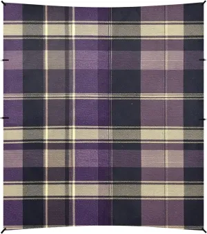 Purple Buffalo Plaid Check Tartan Scotland Beach Cabana Tent UPF50  Waterproof Portable Sunshade Includes Sand Shovel, Sandbags, Stability Poles for Camping Trips, Fishing, Backyard Fun or