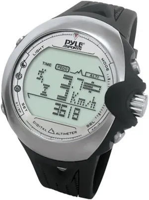 Pyle PSKI2 Skiing Digital Watch with Clock, Ski Mode, Altimeter, Barometer, Compass, Tide, Thermometer and Timer