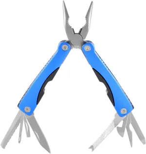 Qtqgoitem Stainless Steel Pocket Multitool Spring Loaded Folding Pliers Kit Blue (Model: C98 C6C E14 34F 8D3)