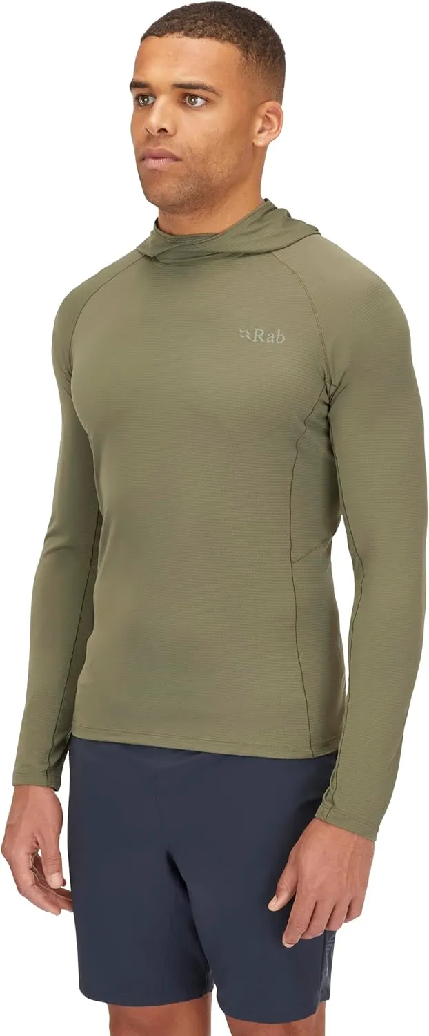 Rab Men's Sonic Hoody - Lightweight Breathable Baselayer Shirt for Hiking & Trail Running