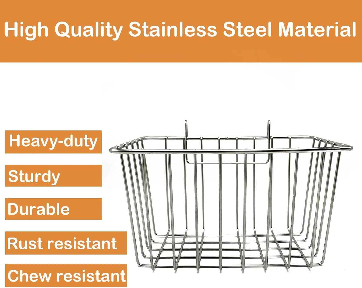 Rabbit Hay Feeder, Stainless Steel Hay Rack for Cage Pet Hay Dispenser Holder Heavy-Duty Metal Super Durable Grass Rack for Adult Rabbit Guinea Pig Chinchilla Bunny 9.8x5.1x5.9 Inch