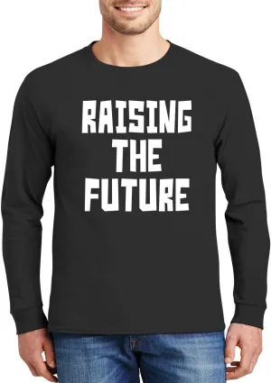 Raising The Future - Comfortable Men's Long Sleeve T-Shirt Day Wear CP05 Black