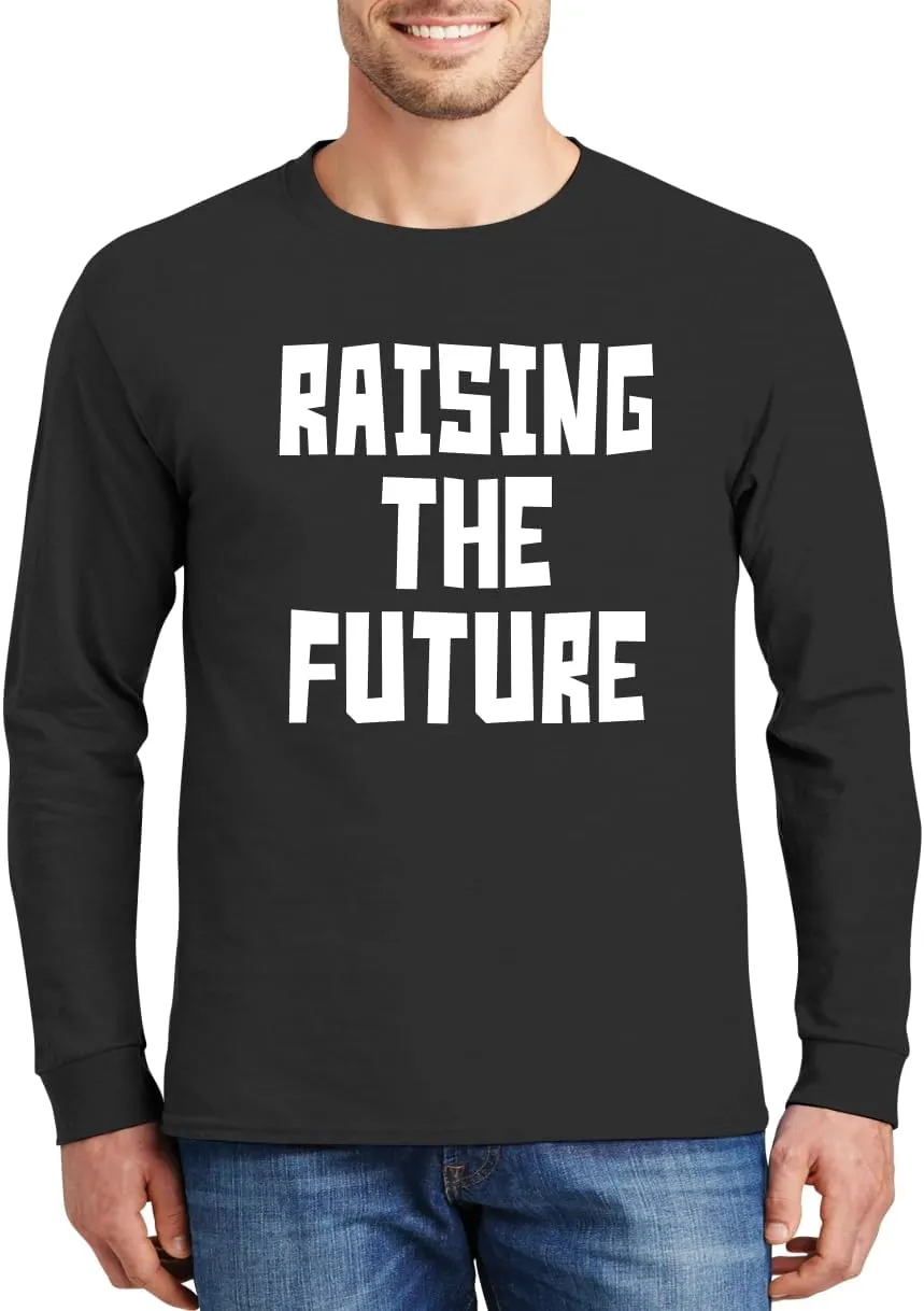 Raising The Future - Comfortable Men's Long Sleeve T-Shirt Day Wear CP05 Black