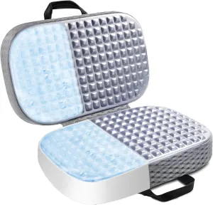Rapid Cooling Travel Airplane Seat Cushion for Long Flights, Waterproof Stadium Portable Memory Foam Seat Cushion for Kayaking, Camping, Bleachers, Car, Folding Chair Pads for Tailbone Sciatica Pain