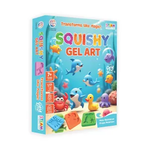 Ratna's Squishy Gel Art DIY Kit, 3D Colorful Soft and Squishy Sea Creatures, STEAM Learning Activity Set, Magic Water Gel Toys for Girls and Boys Ages 7  Years