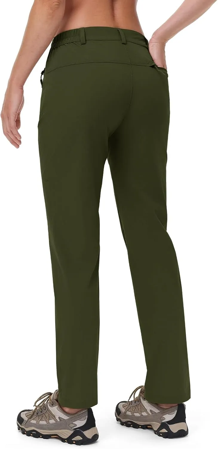 Rdruko Women's Hiking Pants Lightweight Quick Dry Water Resistant Outdoor Travel Fishing Pants with Pockets