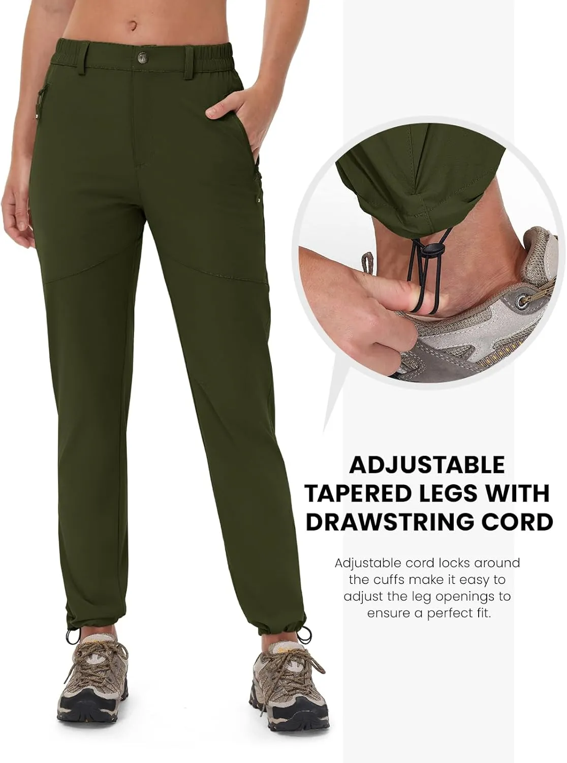 Rdruko Women's Hiking Pants Lightweight Quick Dry Water Resistant Outdoor Travel Fishing Pants with Pockets