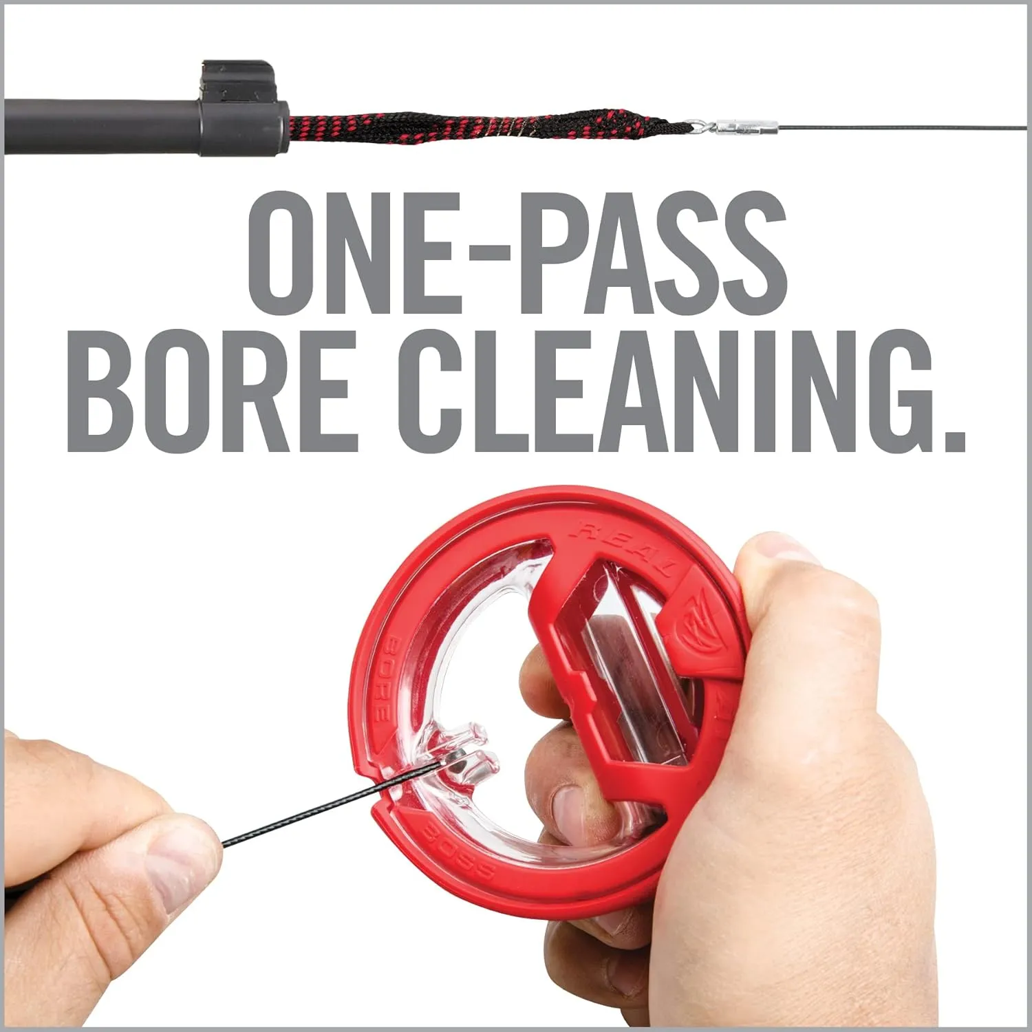 Real Avid Bore Cleaning Combo | Bore Boss Cleaning System | Rapid Pull Through Barrel & Bore Cleaning Cable w/Integrated Brush & Mop   CLP Cleaner and Lubricant