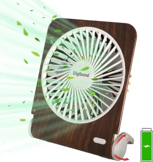 Rechargeable Desk Fan Quiet and Small 225° Rotated Small USB Fan for Home