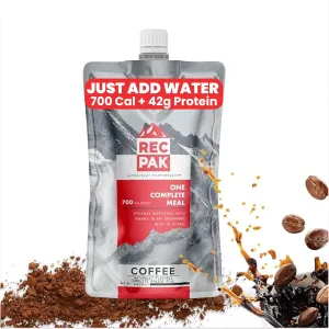 RecPak Performance Ultralight Instant Meals For Your Next Adventure | 700 Cal 42g Protein I Coffee (12-Pack)