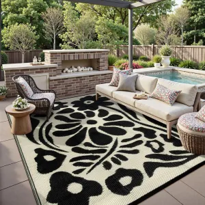 Referral discount Reversible Outdoor Flower Camping, for Rugs Outside, for Tent Picnic Professional assistance RV for 8'x10' RV Portable Rugs Large Waterproof, Plastic Garden Moynesa Rugs Camper Straw Mat Outdoor