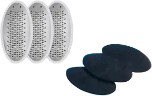 Replacement Blades with Emery Pads, and Miracle Foot Repair Cream Fast Relief for Dry Cracked Itchy Feet- 3 Pack