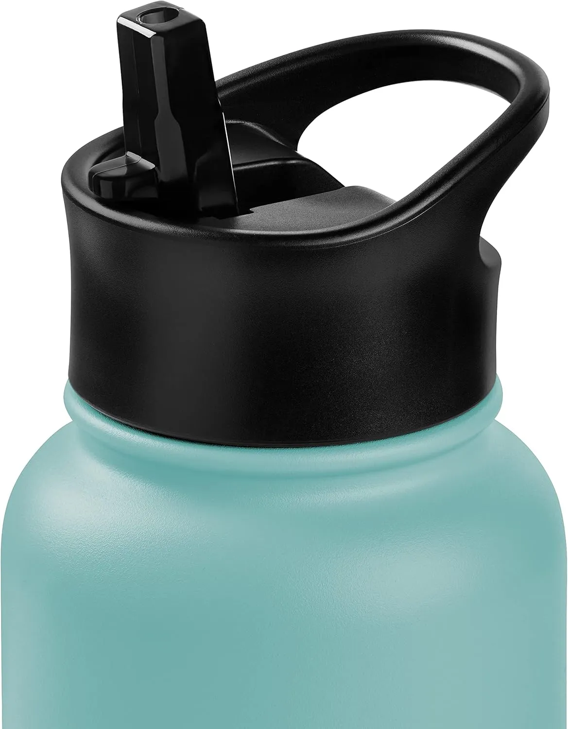 Retrospec Alder Insulated Water Bottle with Straw Lid & Handle Cap - Stainless Steel Wide Mouth Double-Wall Vacuum Insulated Thermos - BPA Free Leakproof Canteen