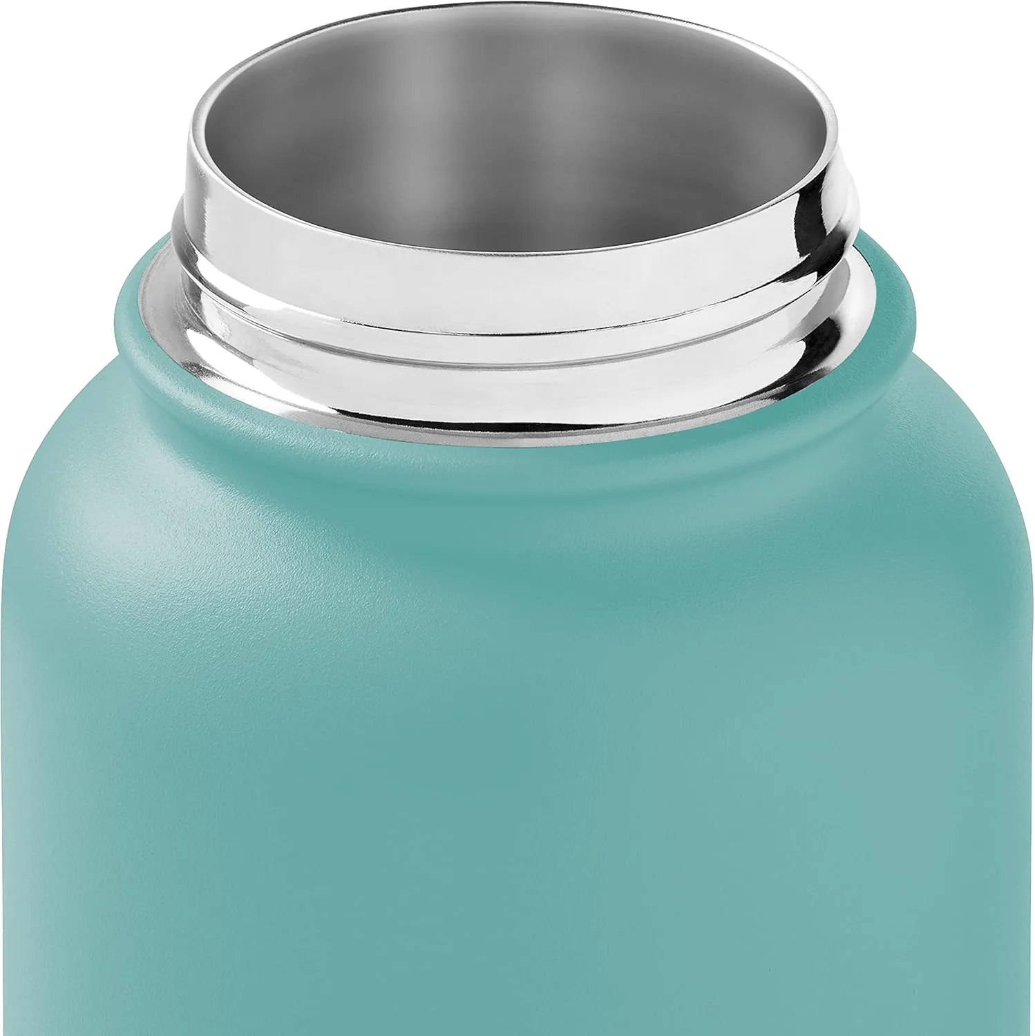 Retrospec Alder Insulated Water Bottle with Straw Lid & Handle Cap - Stainless Steel Wide Mouth Double-Wall Vacuum Insulated Thermos - BPA Free Leakproof Canteen