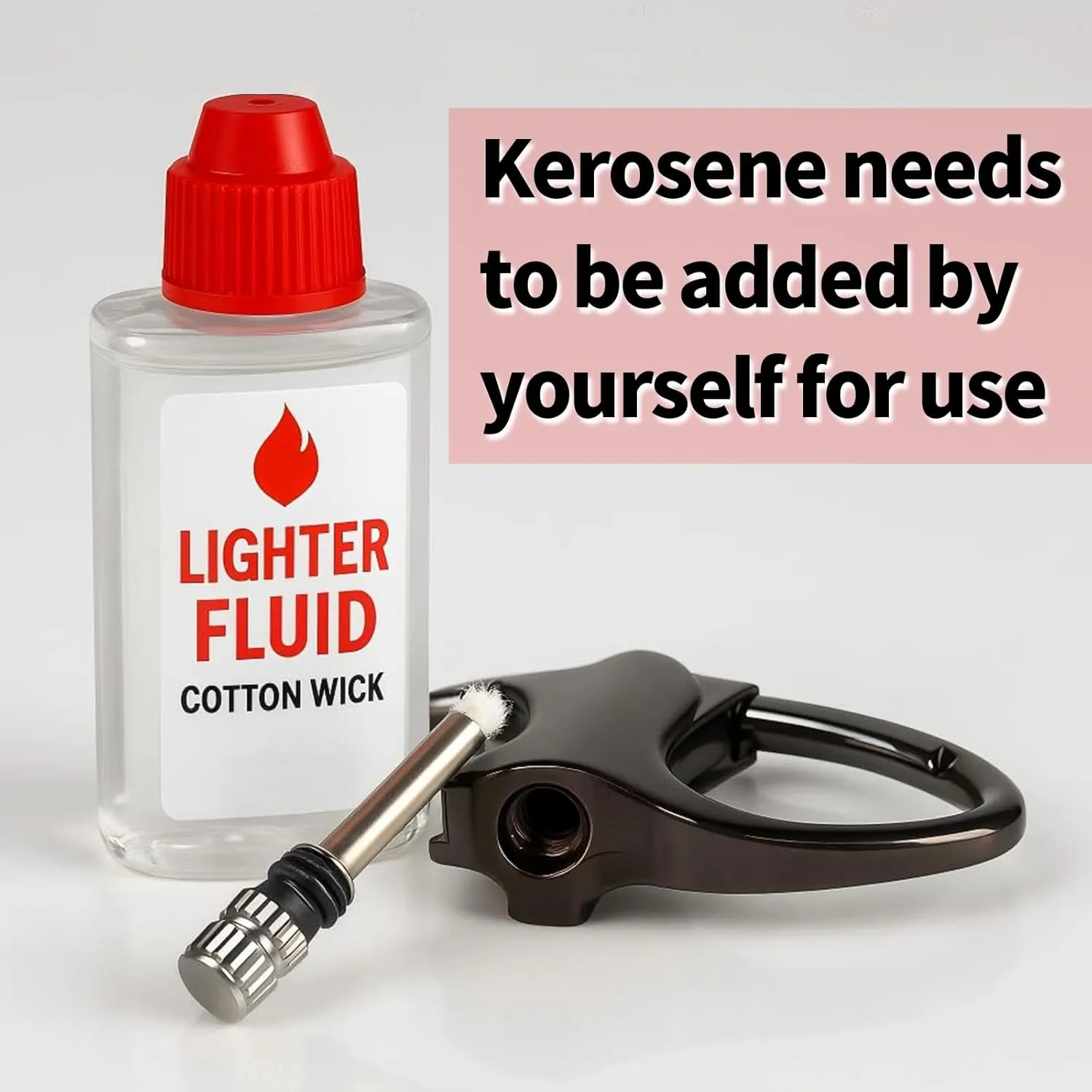Reusable Emergency Keychain Lighter - Windproof & Refillable Survival Lighter for Camping, Hiking, Power Outages | Waterproof Outdoor Fire Starter with Carabiner Clip