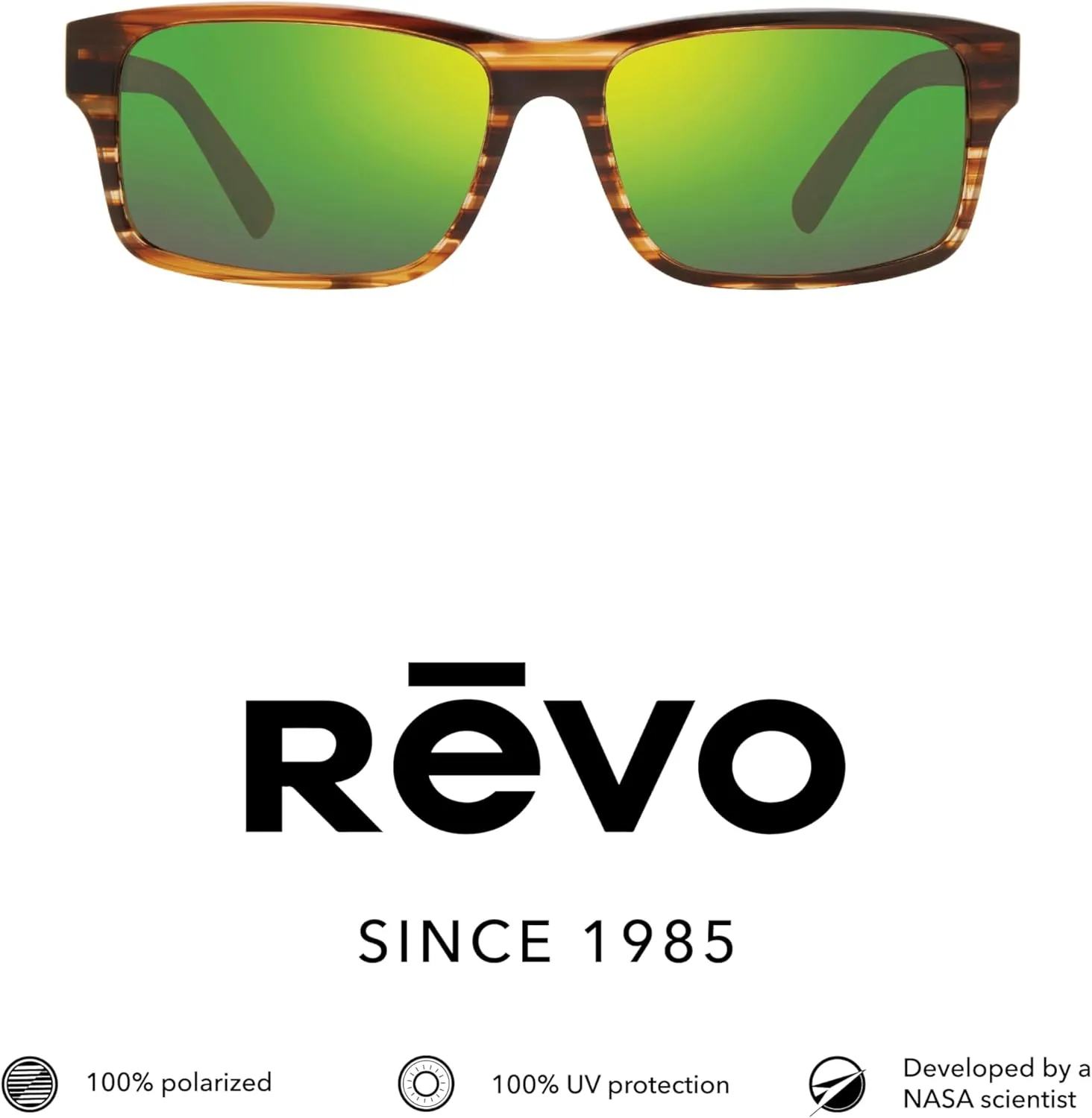 Revo Sunglasses Finley: Polarized Lens with Eco-Friendly Rectangle Frame