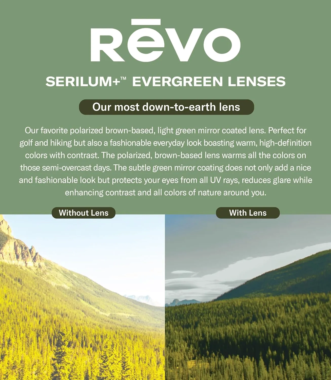 Revo Sunglasses Finley: Polarized Lens with Eco-Friendly Rectangle Frame