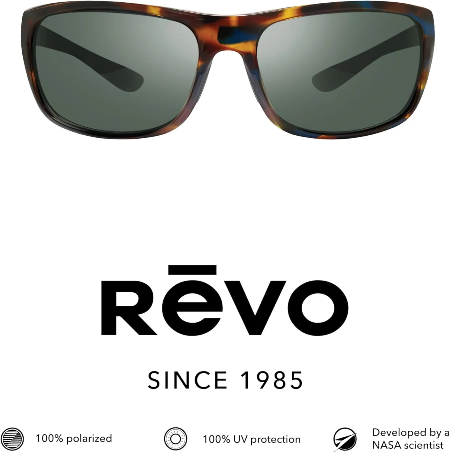 Revo Sunglasses Jude: Polarized Crystal Glass Lens with Sport Wrap Frame