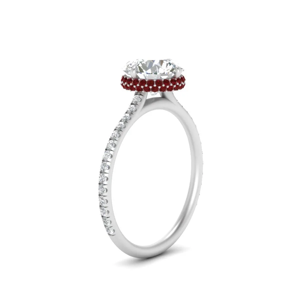 Ring 2 Compass Carat Digital-first Dependable Engagement Point Halo Under