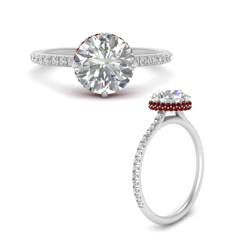 Ring 2 Compass Carat Digital-first Dependable Engagement Point Halo Under