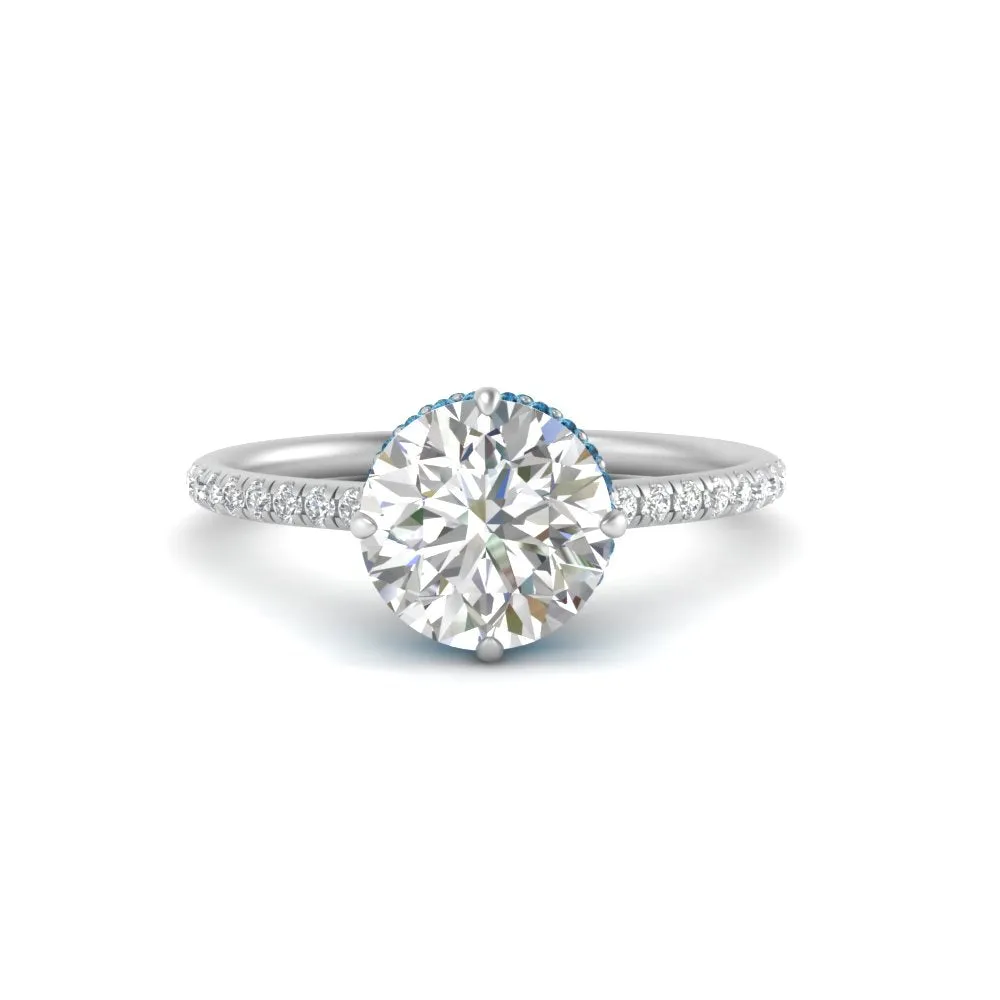 Ring 2 Compass Carat Digital-first Dependable Engagement Point Halo Under